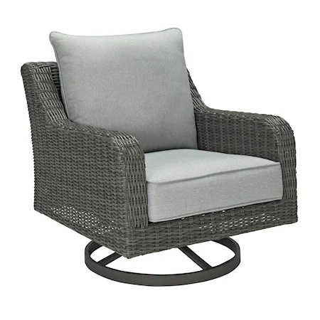 Outdoor Swivel Lounge Chair with Cushion