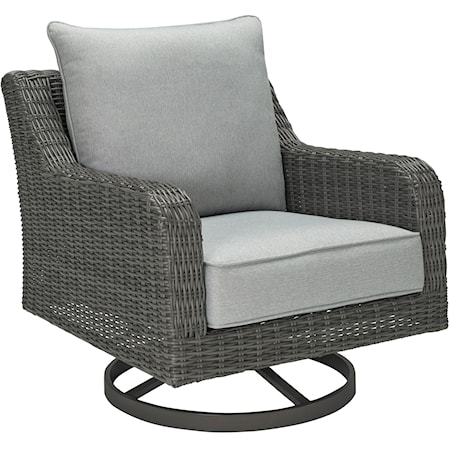 Outdoor Swivel Lounge Chair with Cushion