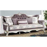Glam Sofa with Tufted Back