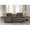 Signature Design by Ashley Willamen Reclining Sofa with Drop Down Table