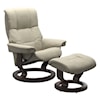 Stressless by Ekornes Mayfair Medium Chair & Ottoman with Classic Base