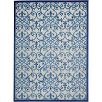 9'6" x 13' Grey/Blue Rectangle Rug