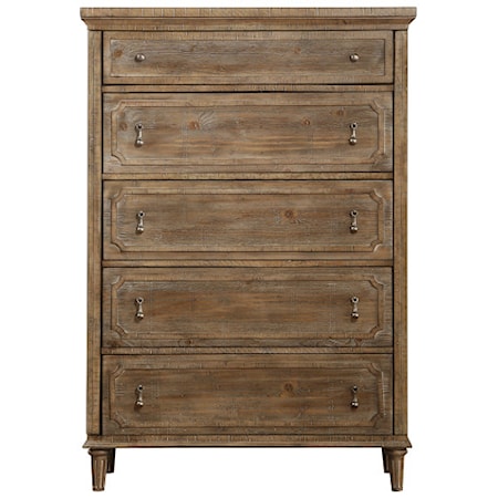5-Drawer Bedroom Chest with Sandstone Finish