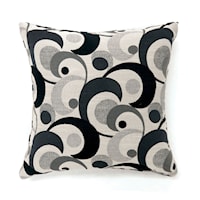 Set of Two 18" X 18" Pillows, Black 