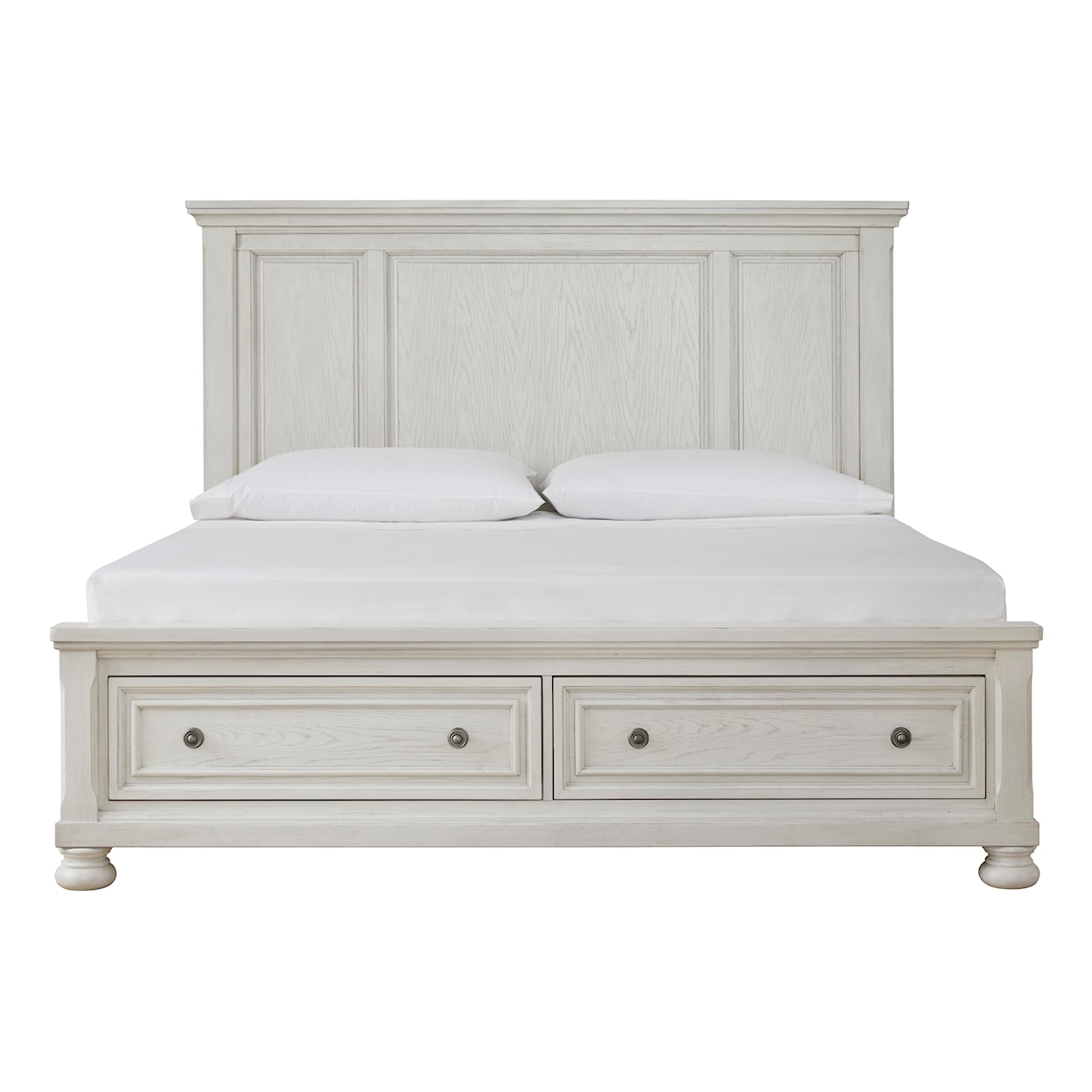 Signature Robbinsdale King Panel Bed with Storage