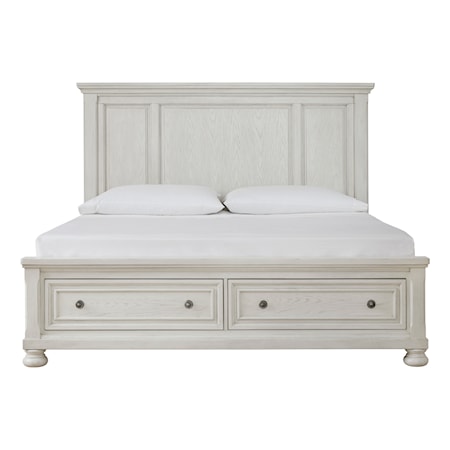 King Panel Bed with Storage