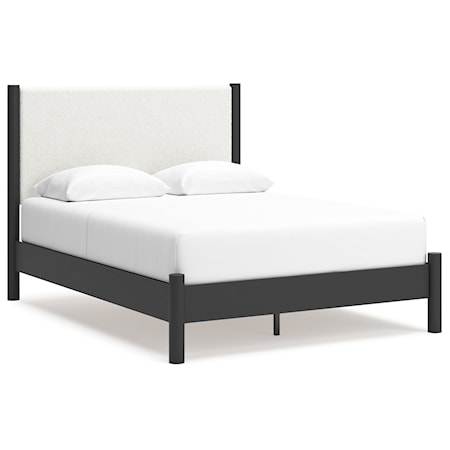 Queen Upholstered Panel Bed