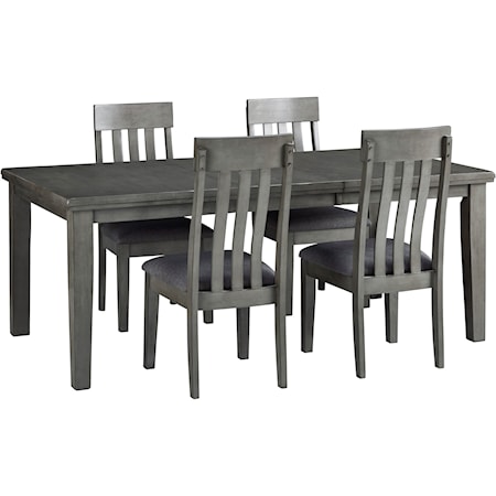 Transitional 5-Piece Table and Chair Set