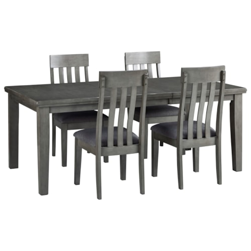 Transitional 5-Piece Table and Chair Set