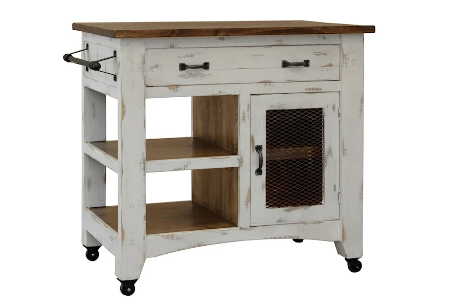 Pueblo Kitchen Island by International Furniture Direct at Home Furnishings Direct