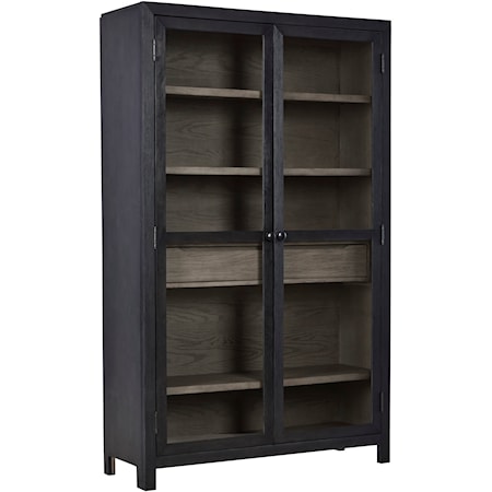 Tall Accent Cabinet with Glass Doors