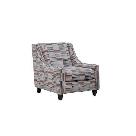 Accent Chair with Exposed Wooden Legs