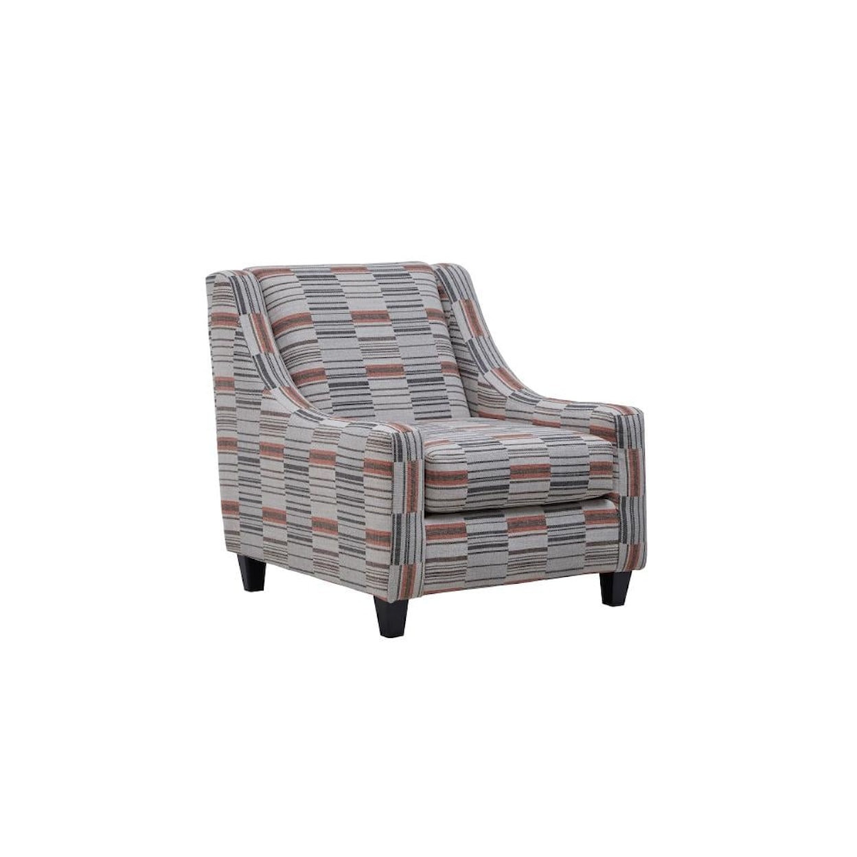 Fusion Furniture 3005 STANLEY SANDSTONE Accent Chair with Exposed Wooden Legs