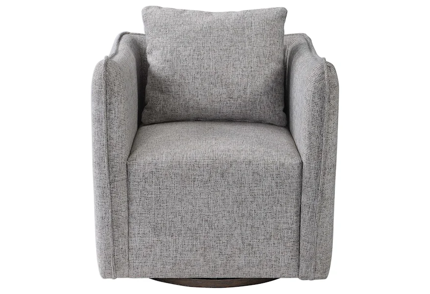 Accent Furniture - Accent Chairs Swivel Chair by Uttermost at Goffena Furniture & Mattress Center