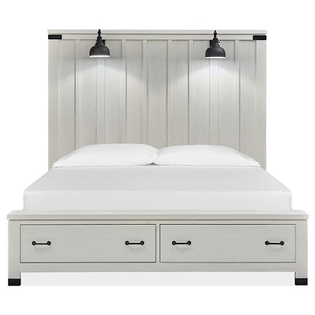 King Storage Panel Bed