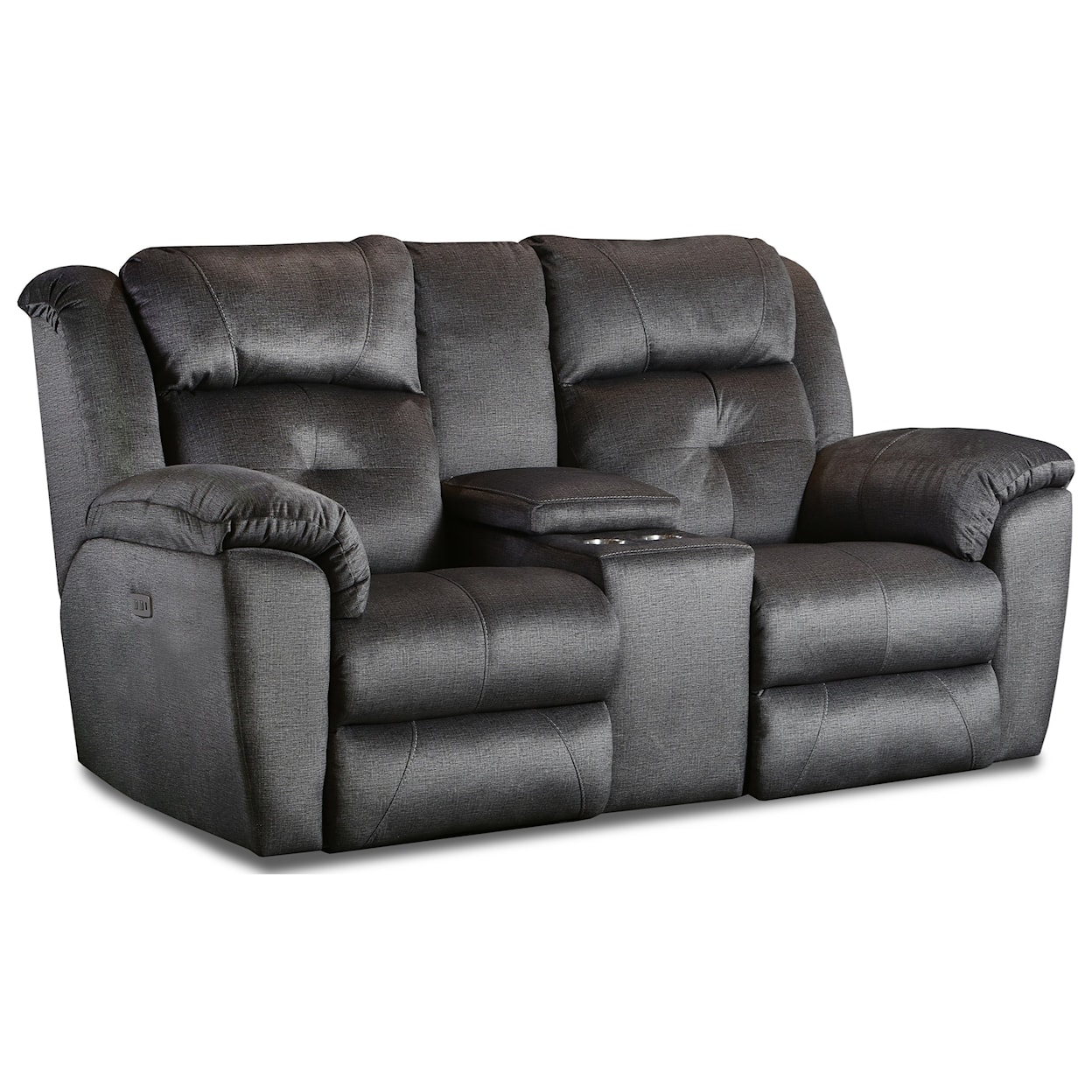 Design2Recline Vista Double Reclining Pwr Hdrst Loveseat w/ Cnsl