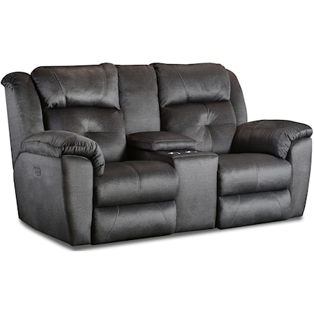 Double Reclining Pwr Hdrst Loveseat w/ Cnsl