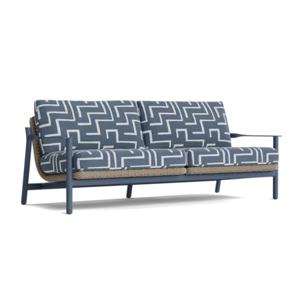 Modern Cushioned Woven Sofa