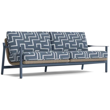 Modern Cushioned Woven Sofa