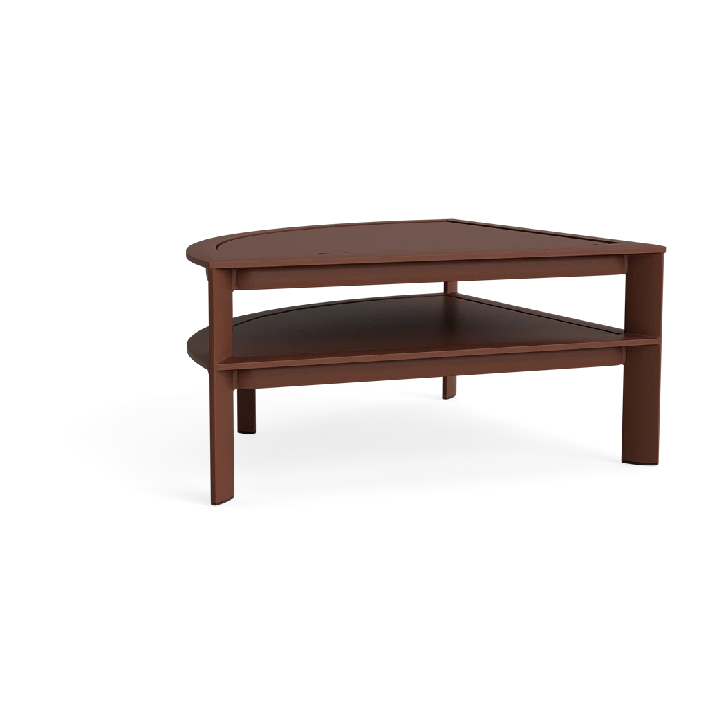 Modern 35" Aluminum Quarter Side Table