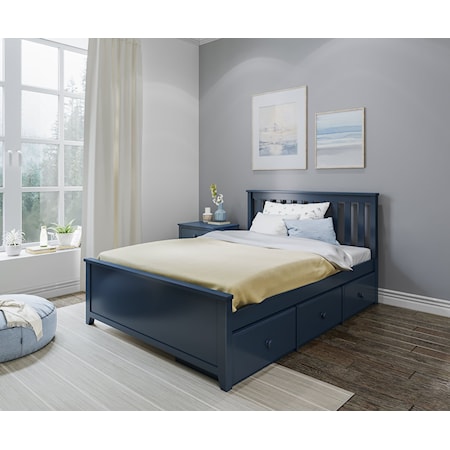 Dover Youth Full Bed in Blue
