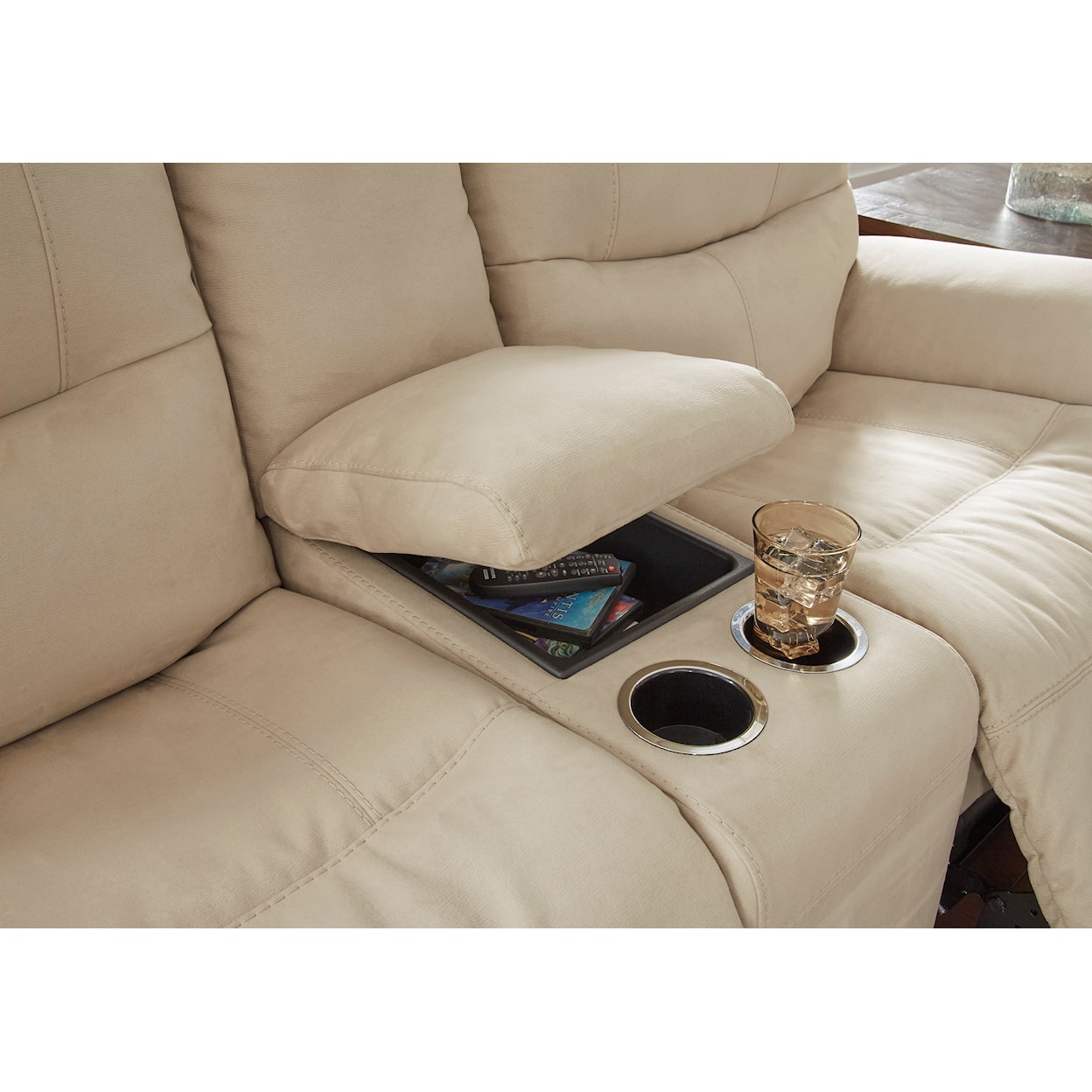 Michael Alan Select Next-Gen Gaucho Power Reclining Loveseat with Console