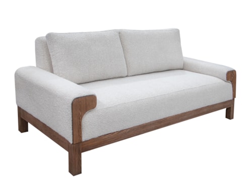 Contemporary Loveseat with Throw Pillows