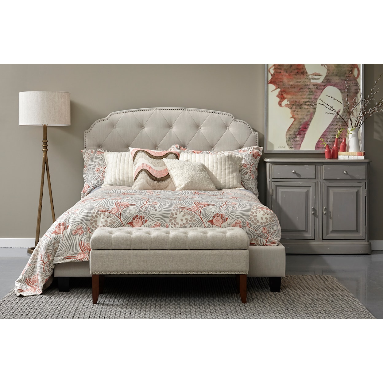 Accentrics Home Fashion Beds King Upholstered Bed