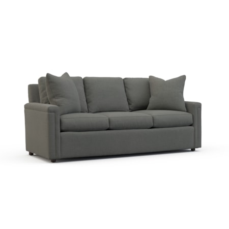 83" Three-Cushion Sofa w/Key Arms