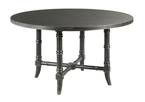 Traditional Round Bamboo Table