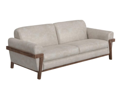 Rustic Sofa with Retro Rolled Arms