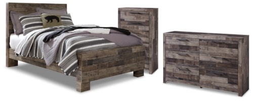 Full Panel Bed, Dresser And Chest