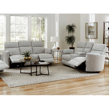 Power Reclining Sofa and Loveseat Set