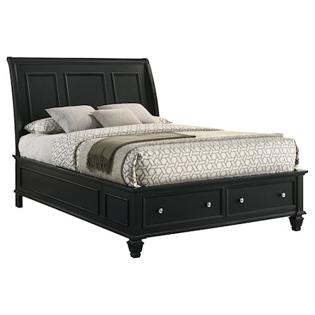 Wood King Storage Panel Bed