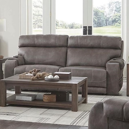 Power Headrest Power Lay Flat Reclining Sofa