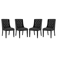 Dining Chair Vinyl Set of 4