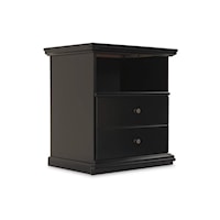 Casual 1-Drawer Nightstand with Storage Shelf