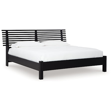 King Slat Panel Bed