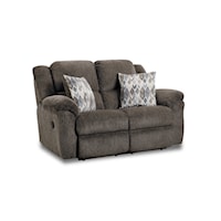 Casual Reclining Loveseat with Pillow Arms