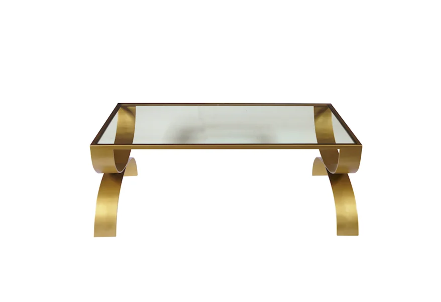Accents Bella Iron Coffee Table with Glass Top by Accentrics Home at Corner Furniture