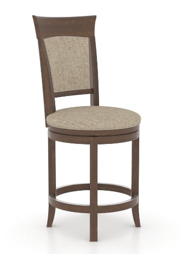 Transitional Customizable Upholstered Swivel Stool