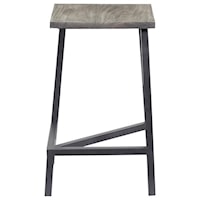 Transitional Counter-Height Backless Barstool