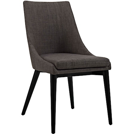 Viscount Contemporary Upholstered Dining Side Chair - Brown