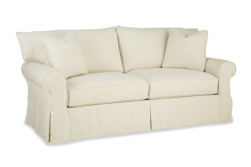 Casual Queen Sleeper Sofa with Memory Foam Mattress