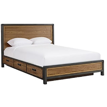 California King Panel Storage Bed