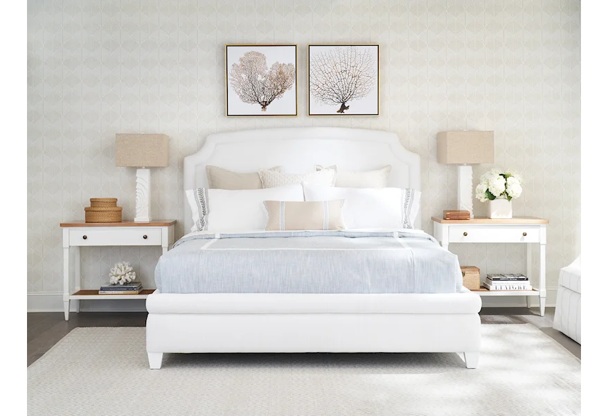 Laguna Queen Bedroom Set with Upholstered Bed by Barclay Butera at Baer's Furniture