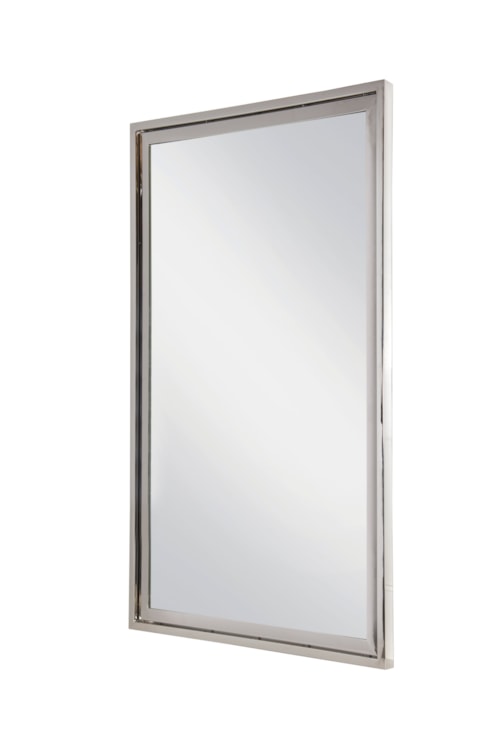 Thomas O'Brien Traditional Mirror with Stainless Steel Frame