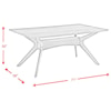 Elements International Razor Standard Height Rectangle Dining Table
