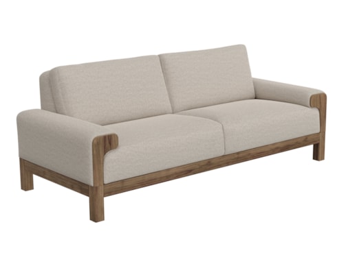 Contemporary Sofa with Solid Wood Frame