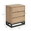 Accentrics Home Accents Natural Industrial Nightstand